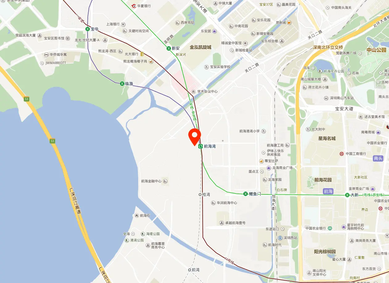 深铁前海国际枢纽中心地图位置